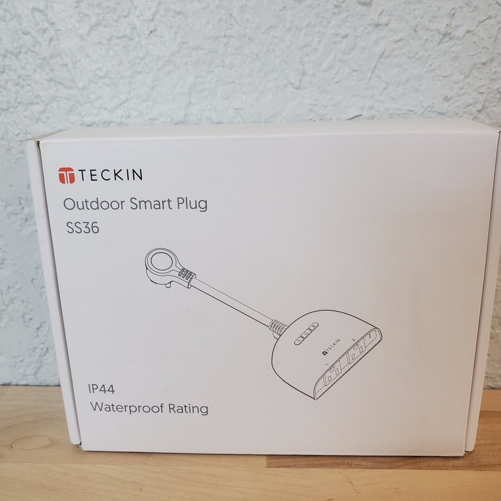 Teckin SS36 Outdoor Smart Plug IP44 Waterproof Dual Outlet WiFi Black New